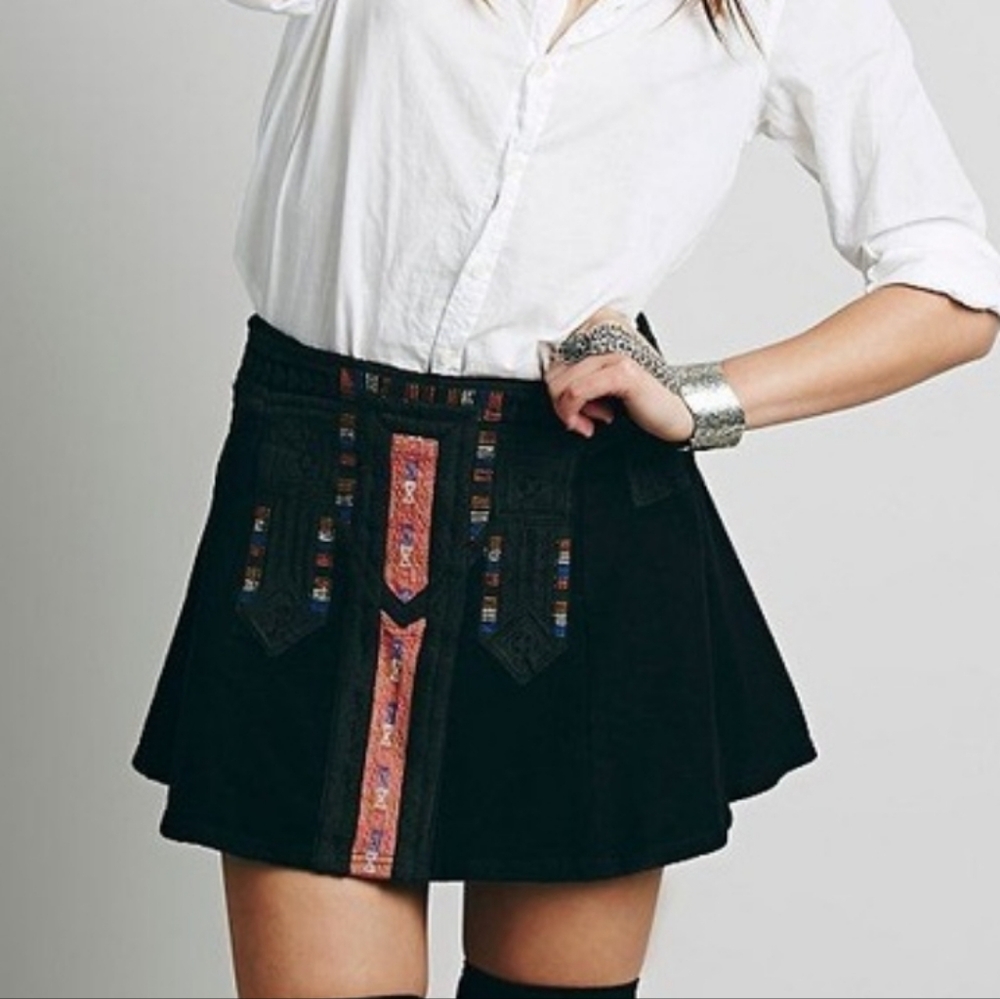 Free people new romantics tribal cheer skirt